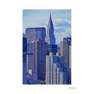 NYC Skyline: Chrysler Building, Met Life B1 Posters