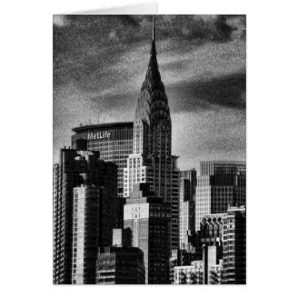 NYC Skyline: Chrysler Building, Met Life BW Cards