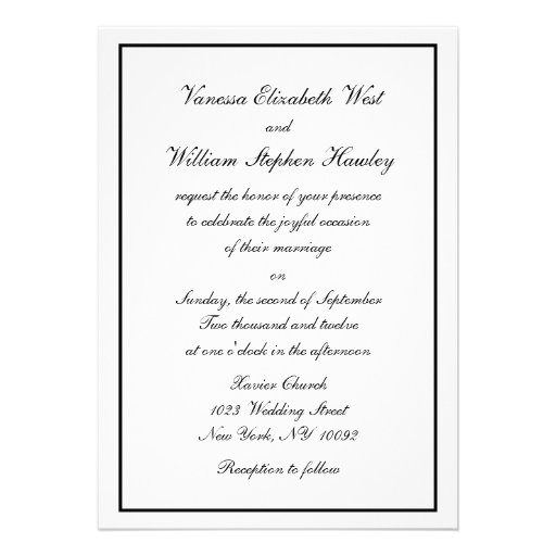 NYC Skyline Chrysler Flatiron BW Wedding #1 Invite