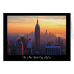 NYC Skyline: Empire State Building Orange Sunset Cards