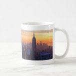 NYC Skyline: Empire State Building Orange Sunset Coffee Mugs