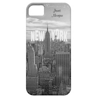 NYC Skyline Empire State Building, Wld Trd BW 2C2 iPhone 5 Cases