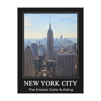NYC Skyline Empire State Building, World Trade 1C Gallery Wrapped Canvas