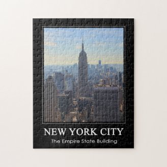 NYC Skyline Empire State Building, World Trade 1C Jigsaw Puzzles