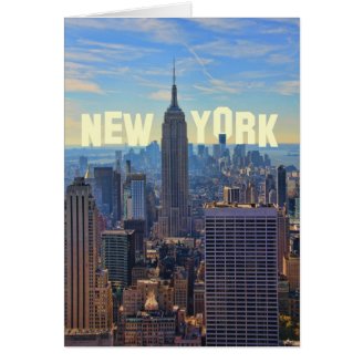 NYC Skyline Empire State Building, World Trade 2C Cards