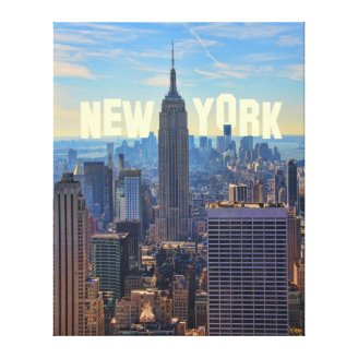 NYC Skyline Empire State Building World Trade 2C L Gallery Wrap Canvas