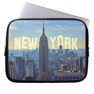NYC Skyline Empire State Building, World Trade 2C Laptop Sleeve