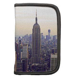 NYC skyline Empire State Building, WTC 4 Folio Planner