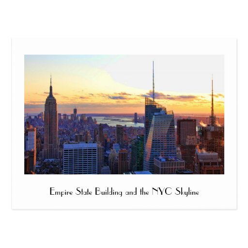 NYC Skyline: ESB, Bank of America, 4 Times Sq 001 Postcards