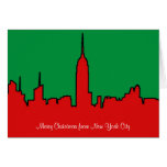 NYC Skyline: ESB Christmas Silhouette Greeting Card