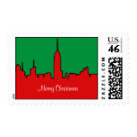 NYC Skyline: ESB Christmas Silhouette Stamp