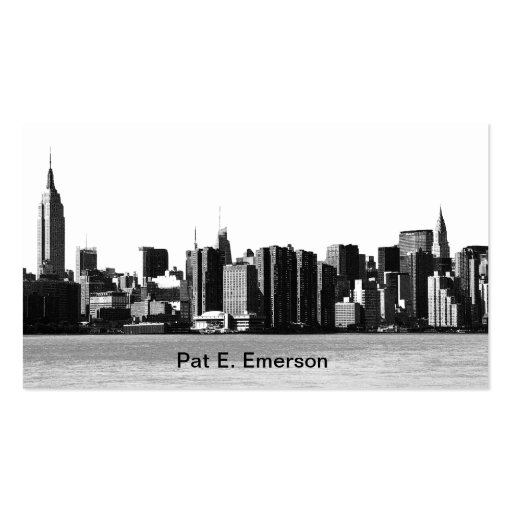 NYC Skyline ESB, East River View 001 Business Card Templates