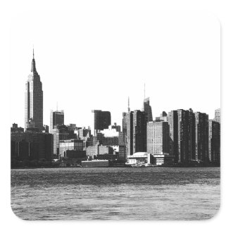 NYC Skyline ESB, East River View 001 Sticker
