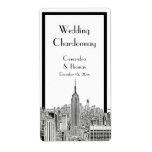 NYC Skyline ESB Top of the Rock Etched Wine Label