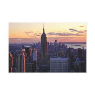 NYC Skyline just before sunset Canvas Print