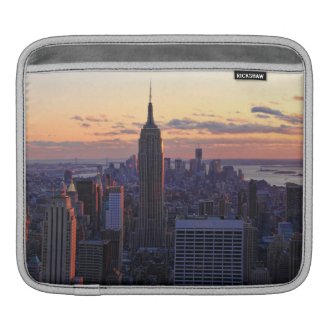 NYC Skyline just before sunset iPad Sleeve