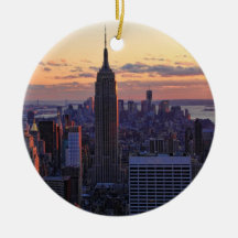 NYC Skyline just before sunset Ornament