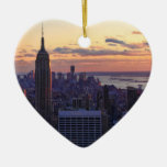 NYC Skyline just before sunset Ornaments
