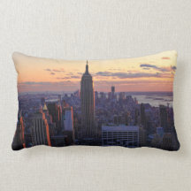 NYC Skyline just before sunset Pillows