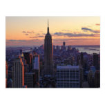 NYC Skyline just before sunset Post Cards