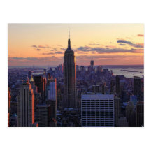 NYC Skyline just before sunset Post Cards
