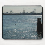 NYC Skyline Sea City Blues Mousepad mousepads