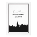 NYC Skyline Silhouette #2 DIY Birthday invitations