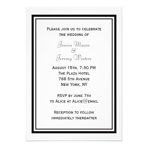 NYC Skyline Silhouette #2 DIY Wedding Invite