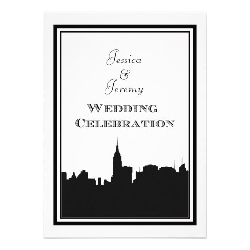 NYC Skyline Silhouette #2 DIY Wedding Invite