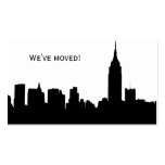 NYC Skyline Silhouette, ESB #1 - We've Moved Business Card Template