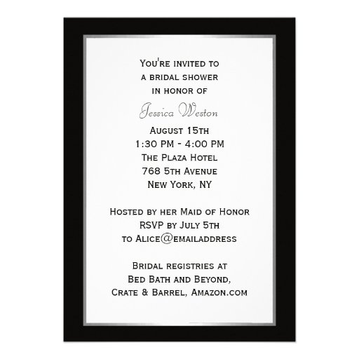 NYC Skyline Top of the Rock ESB Etch Bridal Shower Invitation
