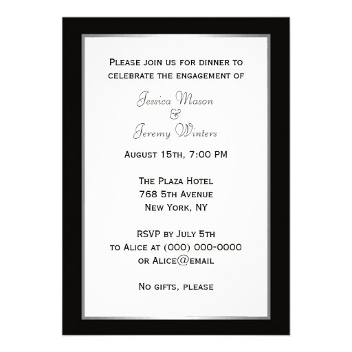 NYC Skyline Top of the Rock ESB Etched Engagement Personalized Invitations