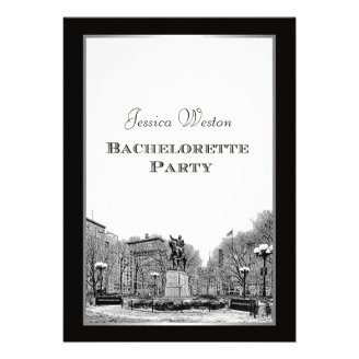 NYC Skyline Union Square Park Etchd Bachelorette Invites