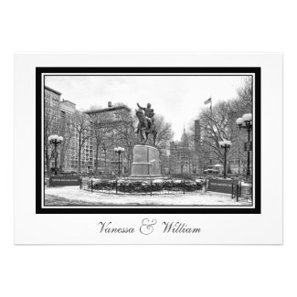 NYC Skyline Union Square Park Wedding Invitation by NYCisMyMuse