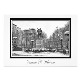NYC Skyline Union Square Park Wedding Invitation