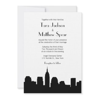 NYC Skyline Wedding Invitation invitation