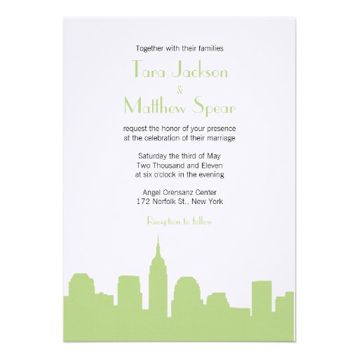 NYC Skyline Wedding Invitation