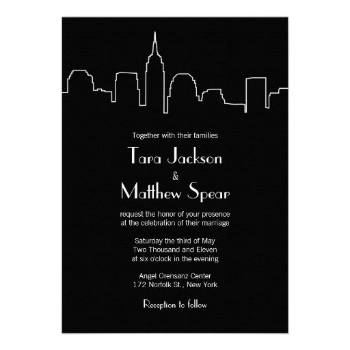 NYC Skyline Wedding Invitation