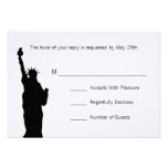 NYC Skyline Wedding RSVP Cards Custom Invitations