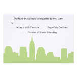 NYC Skyline Wedding RSVP Cards Custom Invitations