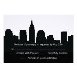 NYC Skyline Wedding RSVP Cards Personalized Invitation