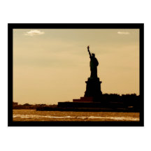 NYC Statue of Liberty Dusk Post Card