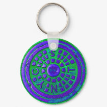 NYC Street Cover "Purple" keychains