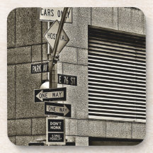 NYC Streetcorner Scene Drink Coasters