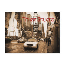 NYC Times Square Taxi Postcard