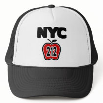 NYC With Big Apple & 212 Area Code Cutout Mesh Hat