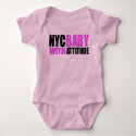NycBabywAttitude_blk&pink girl t-shirts by markusnyc NycBabywAttitude_blk&pink girl t-shirts