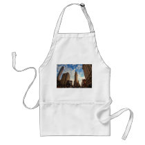 NYC's Flatiron Building, Wide View, Puffy Clouds Aprons