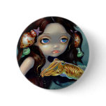 "Nymph with a Cuttlefish" Button