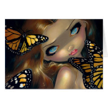 "Nymph with Monarchs" Greeting Card